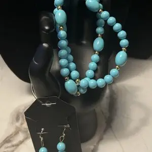 3 PC Turquoise Set-Bracelets and Earrings