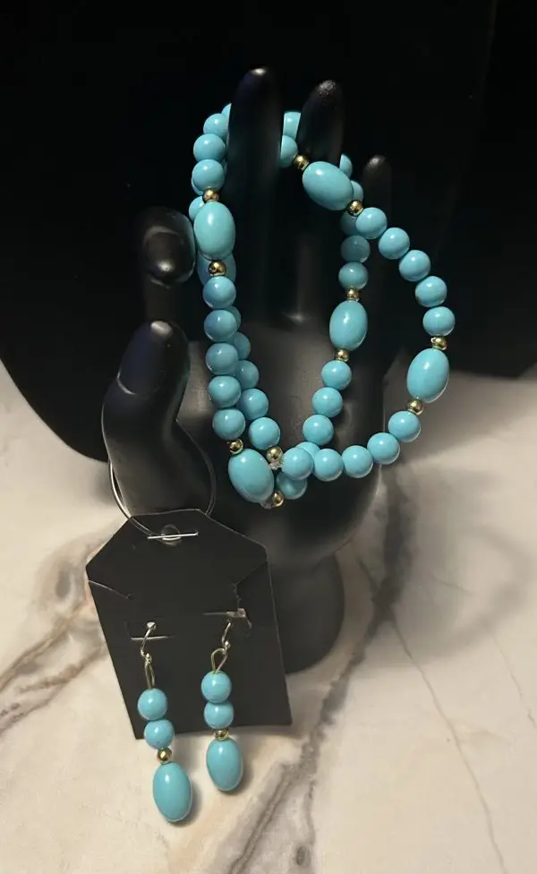 3 PC Turquoise Set-Bracelets and Earrings
