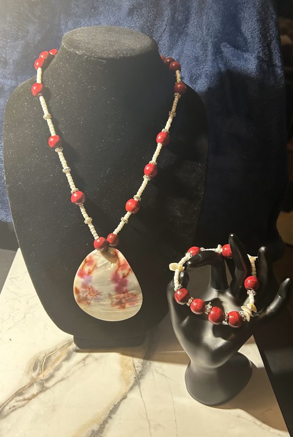 Japanese Blossom Flower Necklace Set