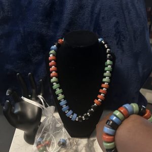 3 pc Quarto Disc Necklace Set